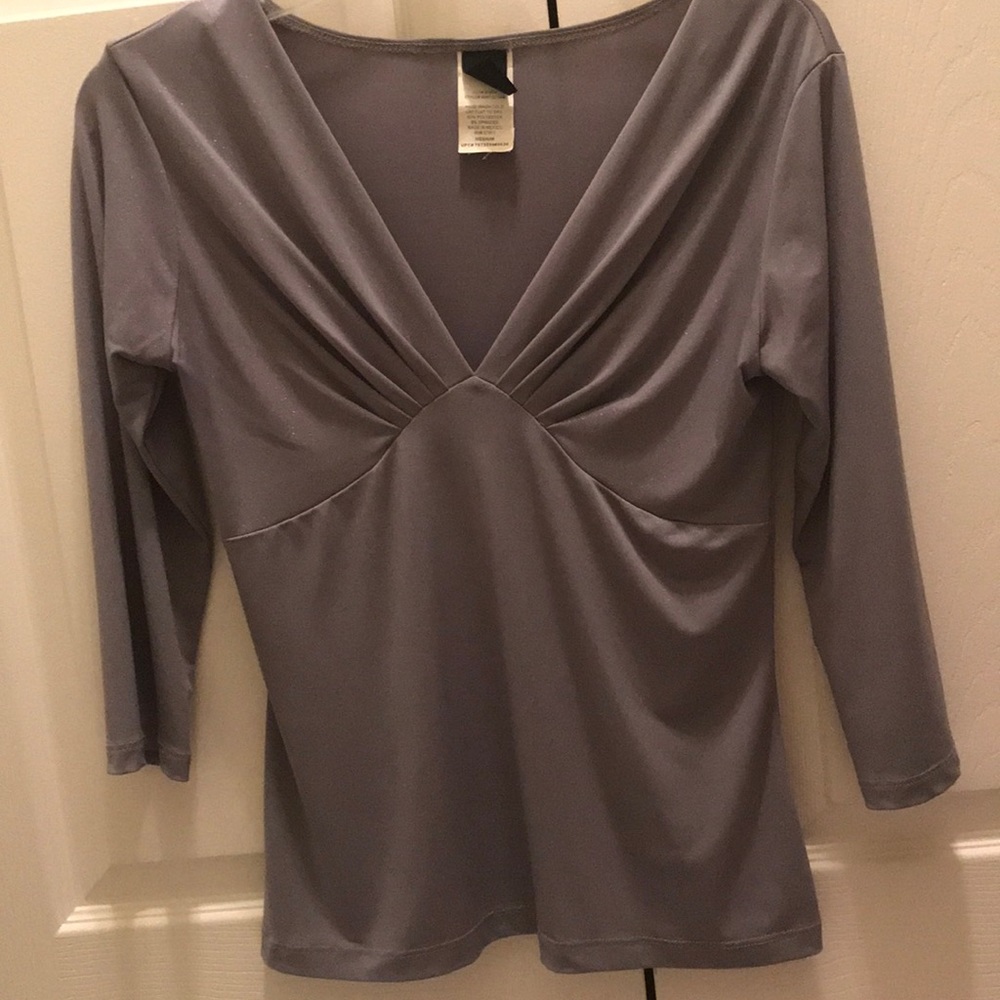 Silver shimmery top